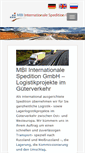 Mobile Screenshot of mbi-spedition.de