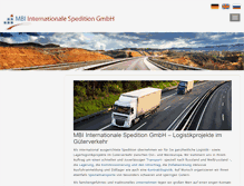 Tablet Screenshot of mbi-spedition.de